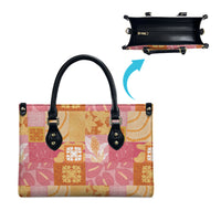 Aloha Hawaii Quilt Floral Patchwork Style Leather Bag