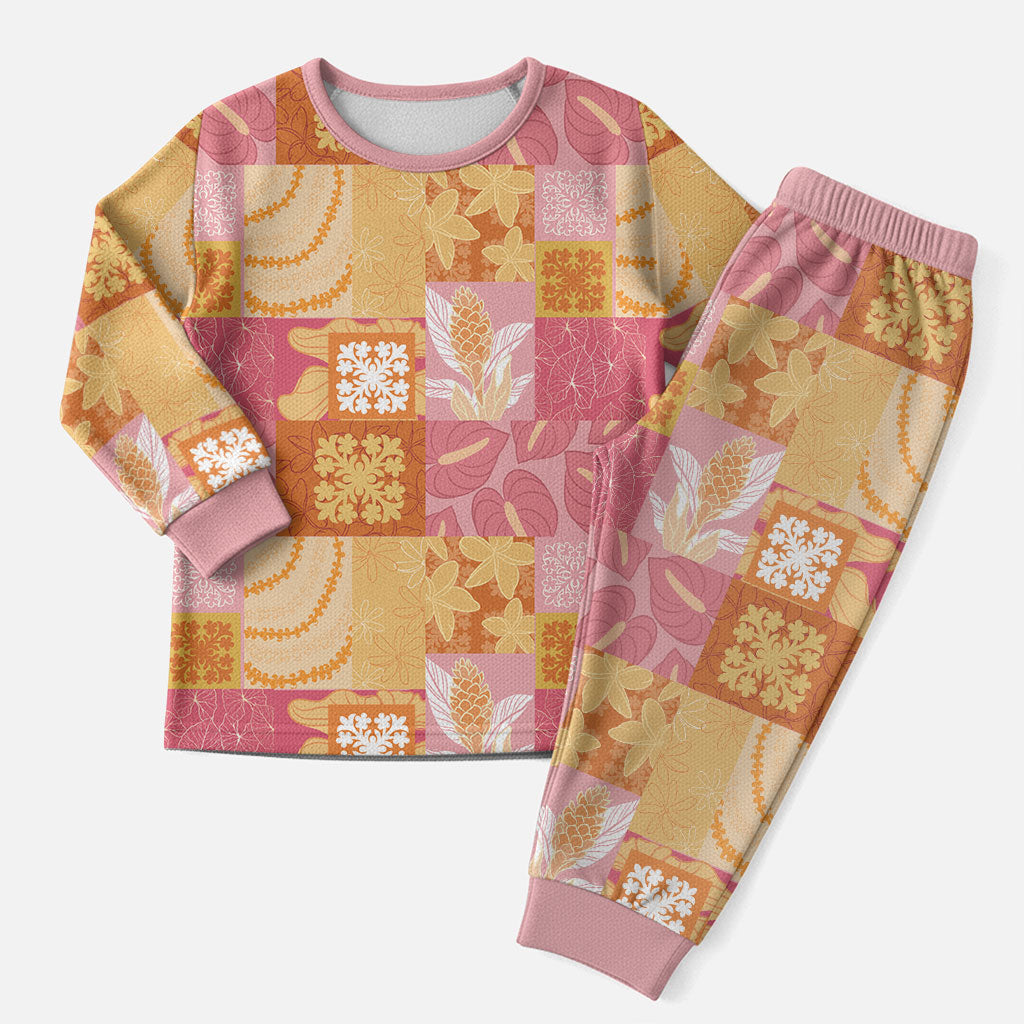 Aloha Hawaii Quilt Floral Patchwork Style Christmas Pajama Set LT14 Men Multicolor - Polynesian Pride