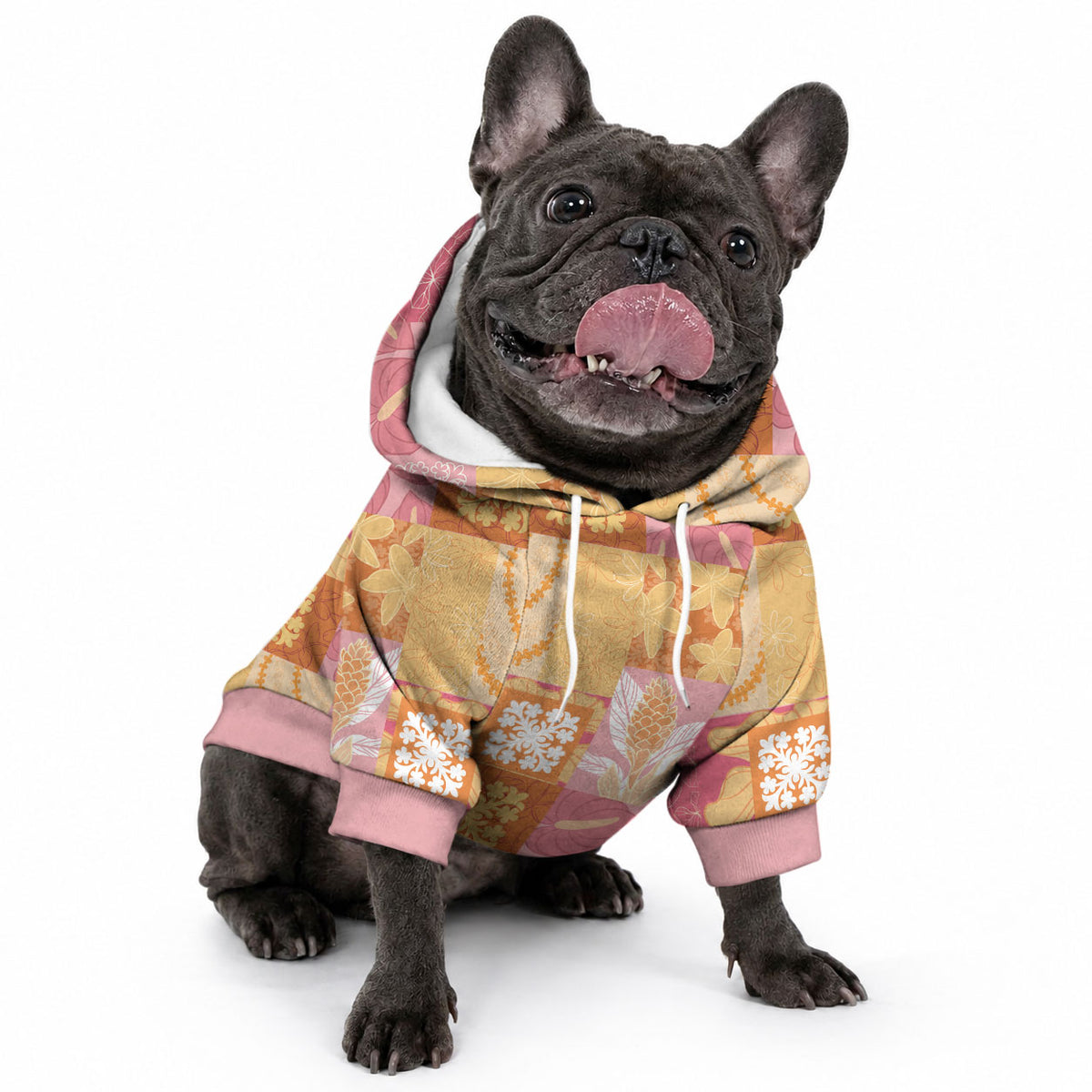 Aloha Hawaii Quilt Floral Patchwork Style Pet Hoodie