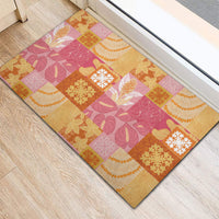 Aloha Hawaii Quilt Floral Patchwork Style Rubber Doormat LT14 - Polynesian Pride