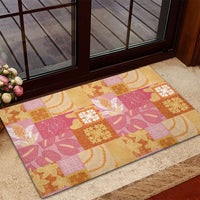 Aloha Hawaii Quilt Floral Patchwork Style Rubber Doormat LT14 - Polynesian Pride