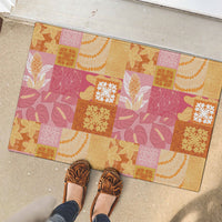 Aloha Hawaii Quilt Floral Patchwork Style Rubber Doormat LT14 - Polynesian Pride