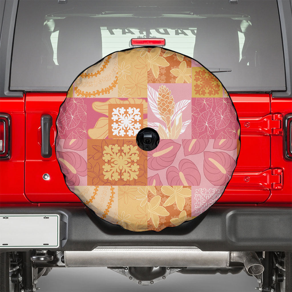 Aloha Hawaii Quilt Floral Patchwork Style Spare Tire Cover