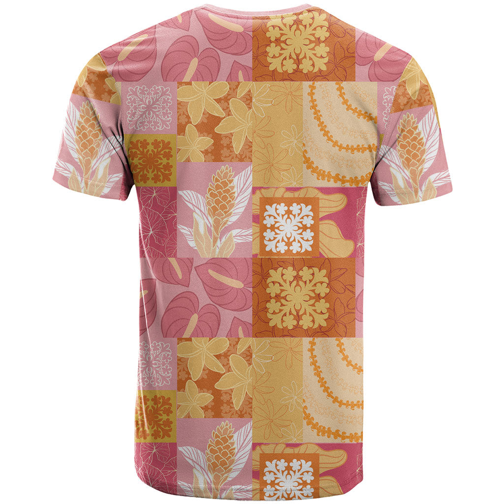 Aloha Hawaii Quilt Floral Patchwork Style T Shirt LT14 - Polynesian Pride