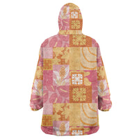 Aloha Hawaii Quilt Floral Patchwork Style Wearable Blanket Hoodie LT14 - Polynesian Pride