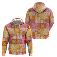 Aloha Hawaii Quilt Floral Patchwork Style Zip Hoodie LT14 - Polynesian Pride