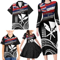 Hawaii Independence Day Family Matching Long Sleeve Bodycon Dress and Hawaiian Shirt La Kuokoa - Happy 28th November LT14 - Polynesian Pride