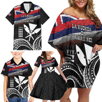 Hawaii Independence Day Family Matching Off Shoulder Short Dress and Hawaiian Shirt La Kuokoa - Happy 28th November LT14 - Polynesian Pride