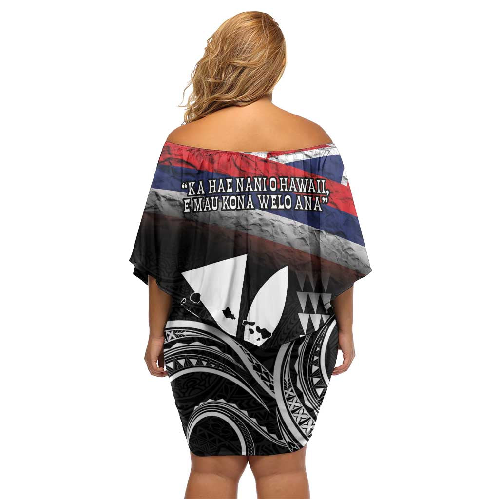 Hawaii Independence Day Family Matching Off Shoulder Short Dress and Hawaiian Shirt La Kuokoa - Happy 28th November LT14 - Polynesian Pride