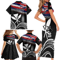 Hawaii Independence Day Family Matching Short Sleeve Bodycon Dress and Hawaiian Shirt La Kuokoa - Happy 28th November LT14 - Polynesian Pride