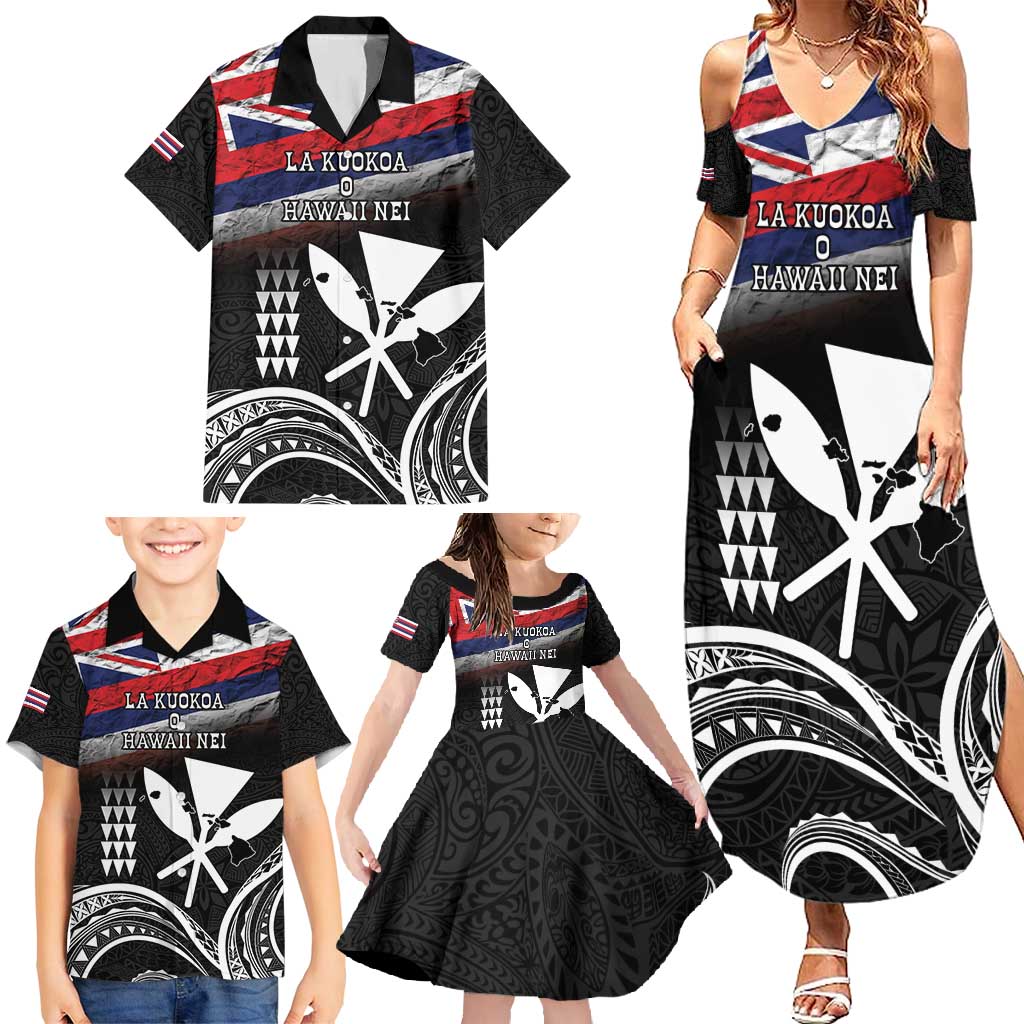 Hawaii Independence Day Family Matching Summer Maxi Dress and Hawaiian Shirt La Kuokoa - Happy 28th November LT14 - Polynesian Pride