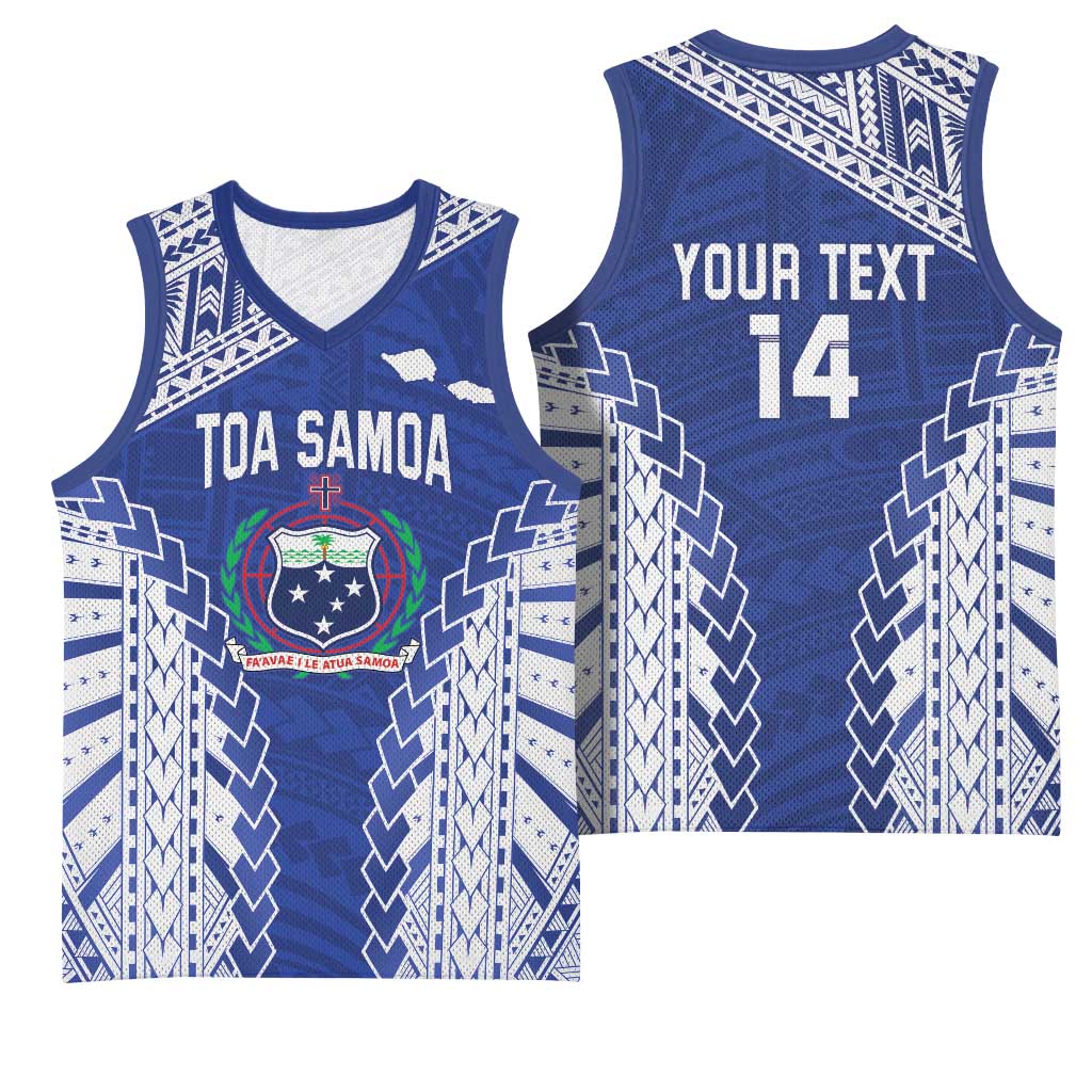 Toa Samoa Rugby Custom Basketball Jersey Go Champions Pacific Samoan Pattern - Polynesian Pride