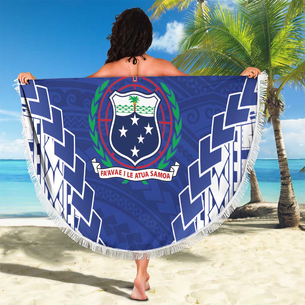 Toa Samoa Rugby Custom Beach Blanket Go Champions Pacific Samoan Pattern - Polynesian Pride