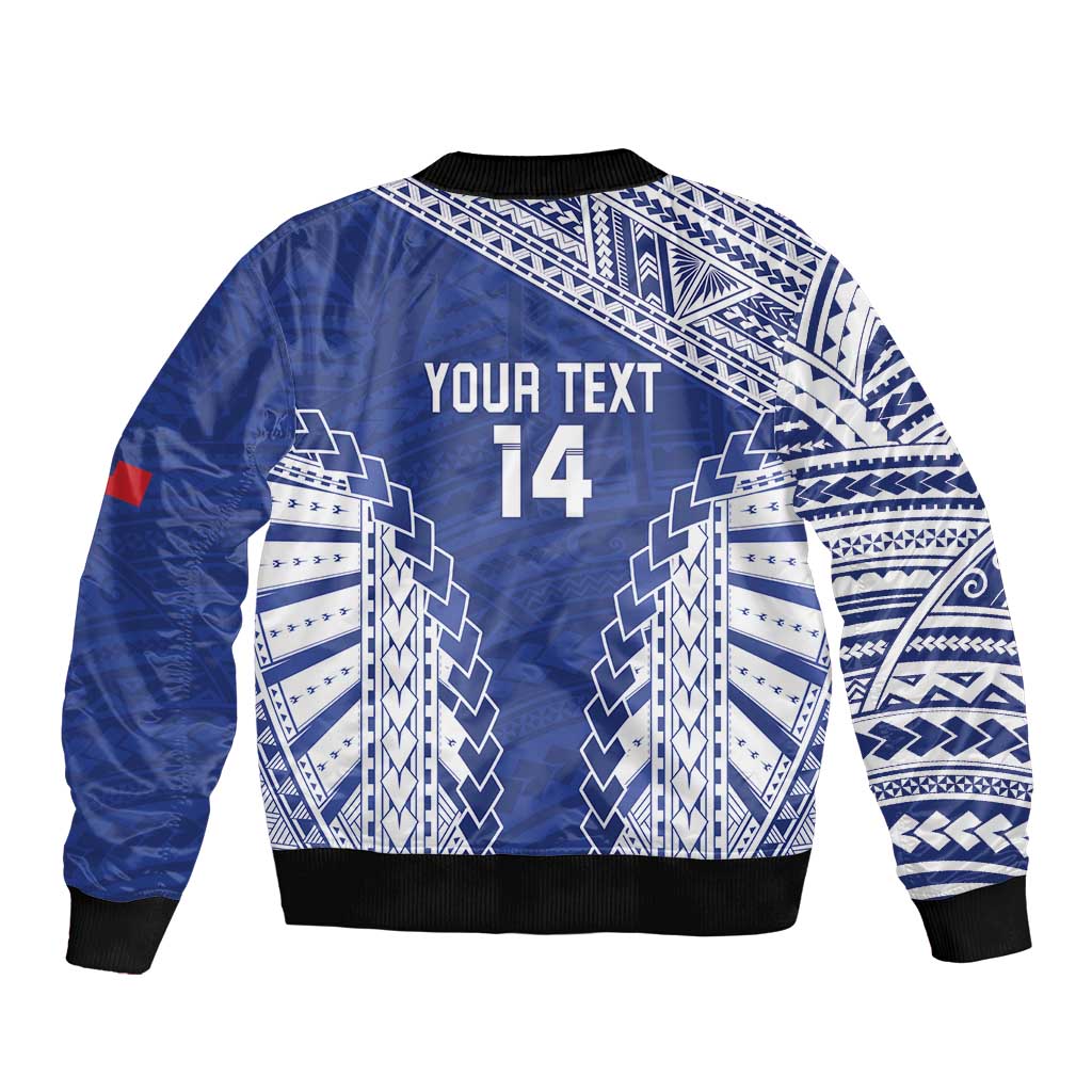 Toa Samoa Rugby Custom Bomber Jacket Go Champions Pacific Samoan Pattern - Polynesian Pride