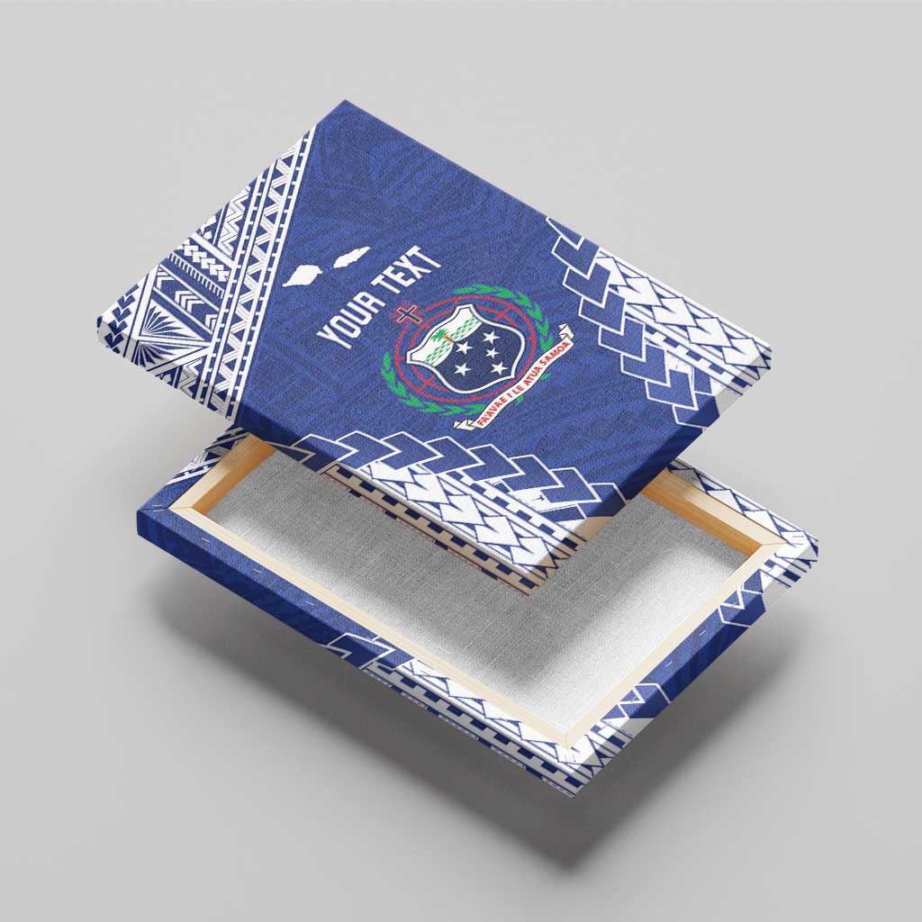 Toa Samoa Rugby Custom Canvas Wall Art Go Champions Pacific Samoan Pattern - Polynesian Pride