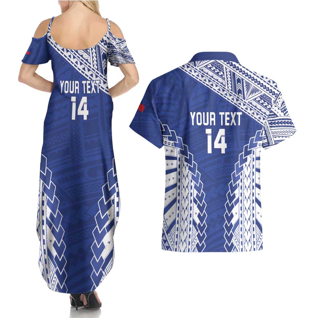 Toa Samoa Rugby Custom Couples Matching Summer Maxi Dress and Hawaiian Shirt Go Champions Pacific Samoan Pattern - Polynesian Pride