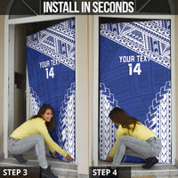 Toa Samoa Rugby Custom Door Cover Go Champions Pacific Samoan Pattern - Polynesian Pride
