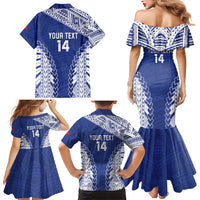 Toa Samoa Rugby Custom Family Matching Mermaid Dress and Hawaiian Shirt Go Champions Pacific Samoan Pattern - Polynesian Pride