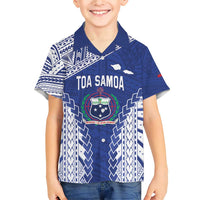 Toa Samoa Rugby Custom Family Matching Short Sleeve Bodycon Dress and Hawaiian Shirt Go Champions Pacific Samoan Pattern - Polynesian Pride