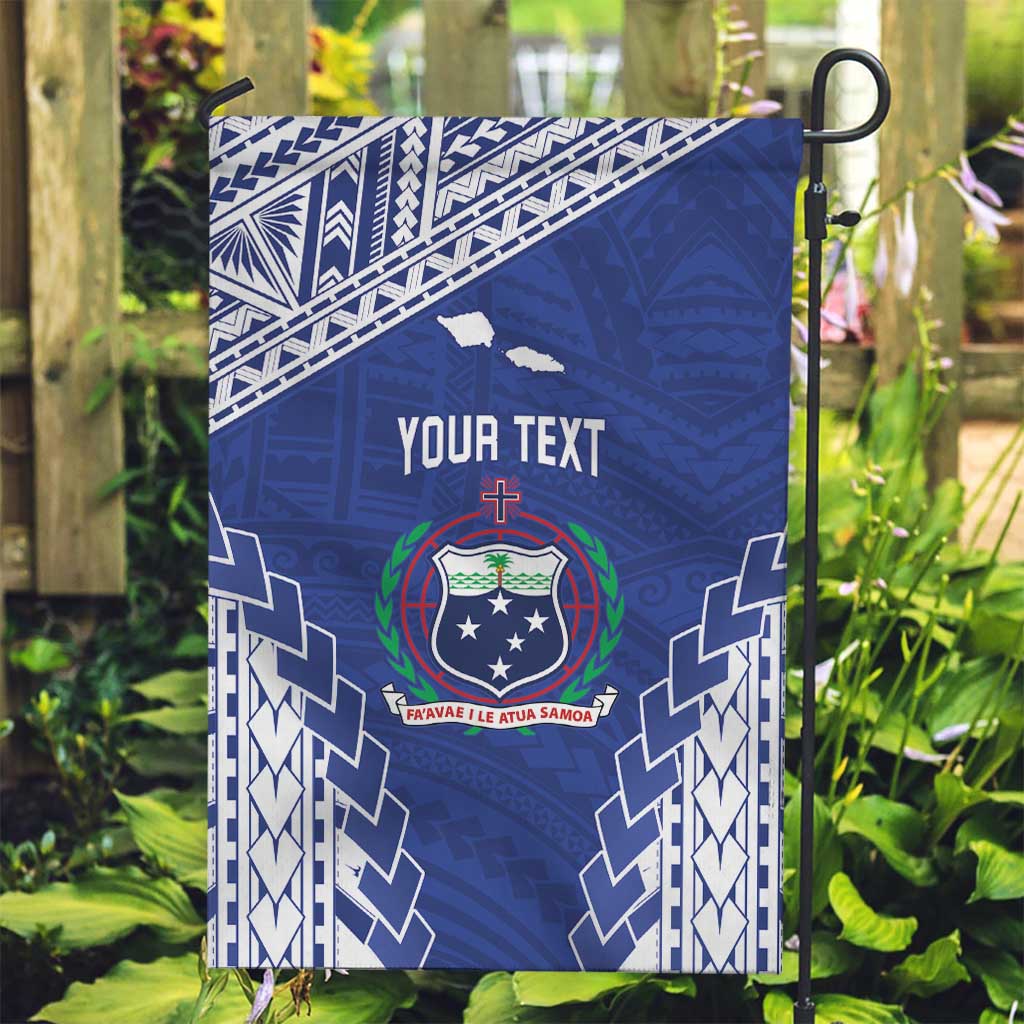 Toa Samoa Rugby Custom Garden Flag Go Champions Pacific Samoan Pattern - Polynesian Pride