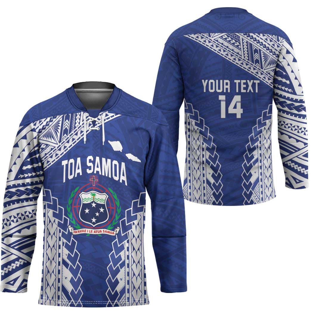 Toa Samoa Rugby Custom Hockey Jersey Go Champions Pacific Samoan Pattern - Polynesian Pride