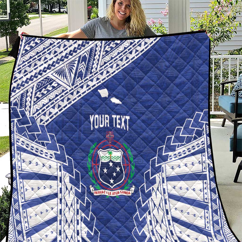 Toa Samoa Rugby Custom Quilt Go Champions Pacific Samoan Pattern - Polynesian Pride