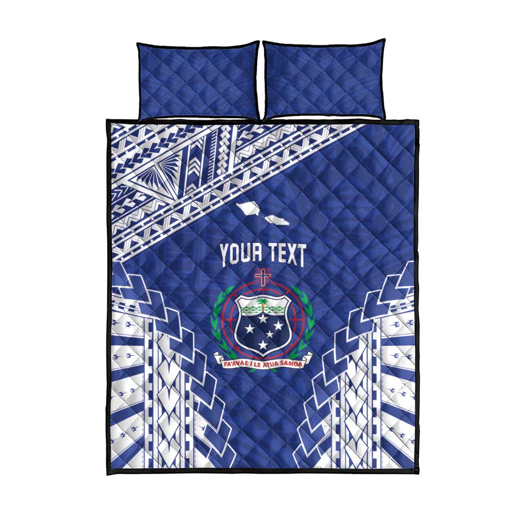 Toa Samoa Rugby Custom Quilt Bed Set Go Champions Pacific Samoan Pattern - Polynesian Pride