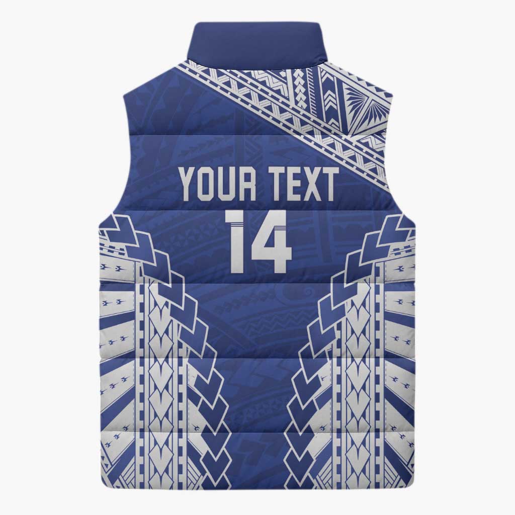 Toa Samoa Rugby Custom Sleeveless Puffer Jacket Go Champions Pacific Samoan Pattern - Polynesian Pride