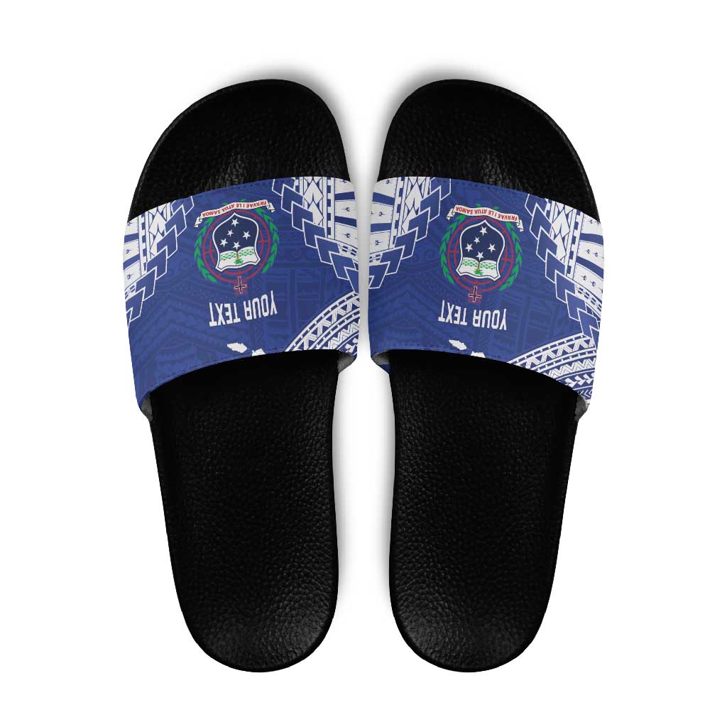 Toa Samoa Rugby Custom Slide Sandals Go Champions Pacific Samoan Pattern - Polynesian Pride