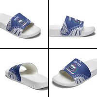 Toa Samoa Rugby Custom Slide Sandals Go Champions Pacific Samoan Pattern - Polynesian Pride