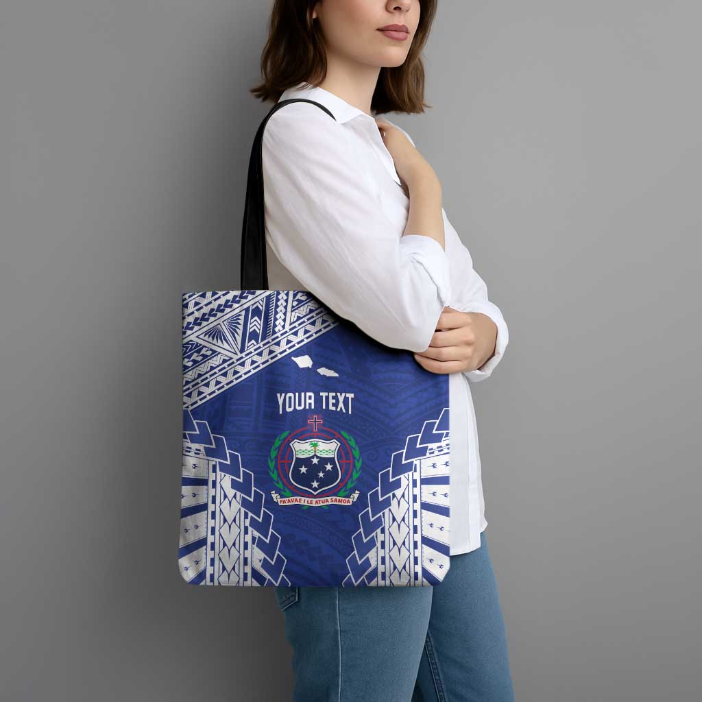 Toa Samoa Rugby Custom Tote Bag Go Champions Pacific Samoan Pattern - Polynesian Pride