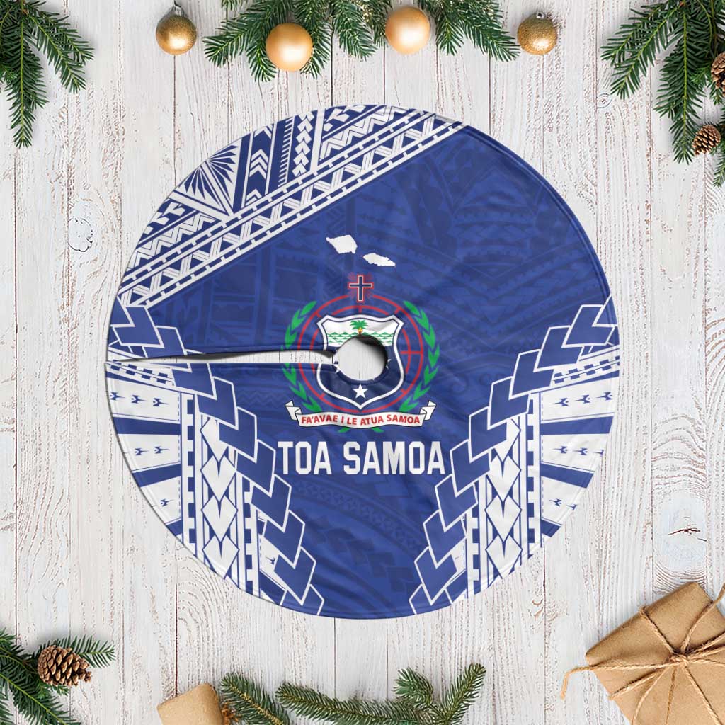 Toa Samoa Rugby Tree Skirt Go Champions Pacific Samoan Pattern - Polynesian Pride