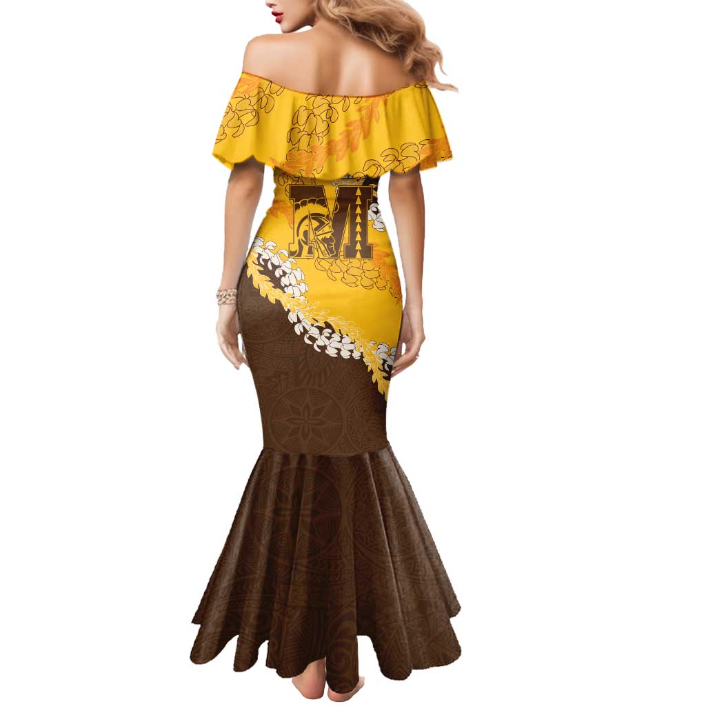 Personalized Mililani Hawaii High School Mermaid Dress Puakenikeni Lei Hawaiian Pattern LT14 - Polynesian Pride