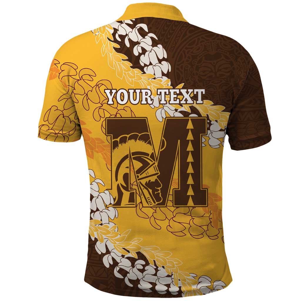 Personalized Mililani Hawaii High School Polo Shirt Puakenikeni Lei Hawaiian Pattern LT14 - Polynesian Pride