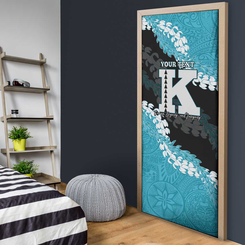 Personalized Kapolei Hawaii High School Door Cover Puakenikeni Lei Hawaiian Pattern - Polynesian Pride