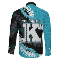 Personalized Kapolei Hawaii High School Family Matching Off Shoulder Maxi Dress and Hawaiian Shirt Puakenikeni Lei Hawaiian Pattern - Polynesian Pride