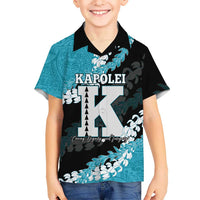 Personalized Kapolei Hawaii High School Family Matching Off Shoulder Maxi Dress and Hawaiian Shirt Puakenikeni Lei Hawaiian Pattern - Polynesian Pride