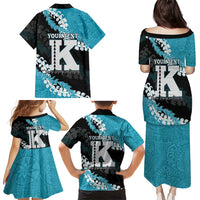Personalized Kapolei Hawaii High School Family Matching Puletasi and Hawaiian Shirt Puakenikeni Lei Hawaiian Pattern - Polynesian Pride