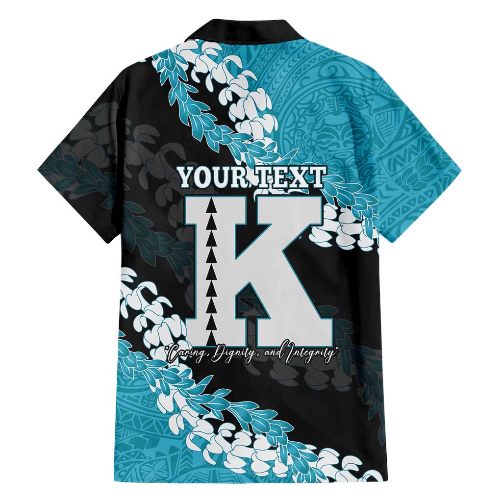 Personalized Kapolei Hawaii High School Family Matching Summer Maxi Dress and Hawaiian Shirt Puakenikeni Lei Hawaiian Pattern - Polynesian Pride