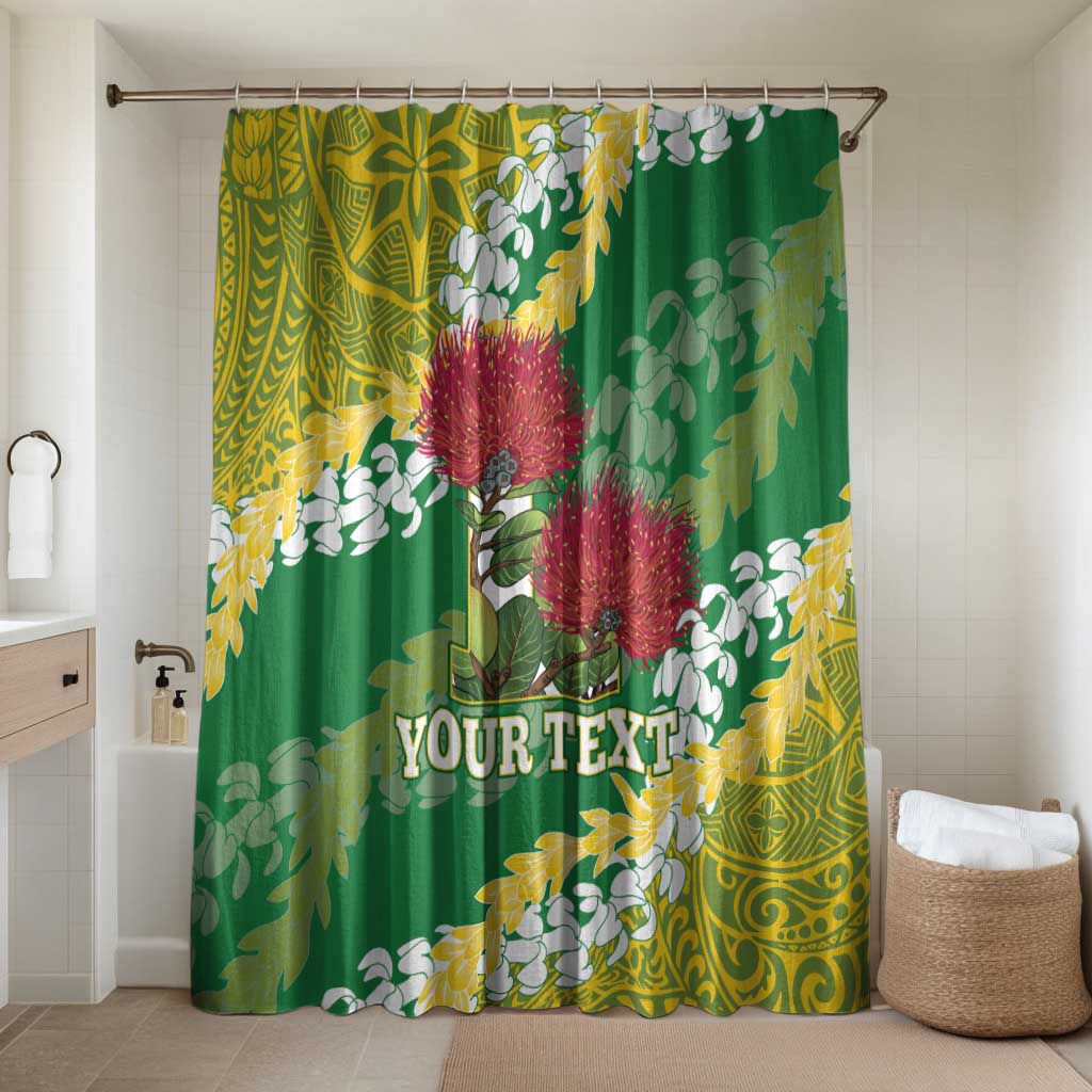 Personalized Leilehua Hawaii High School Bathroom Set Puakenikeni Lei Hawaiian Pattern - Polynesian Pride