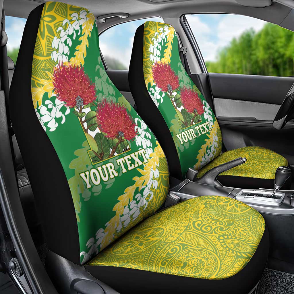 Personalized Leilehua Hawaii High School Car Seat Cover Puakenikeni Lei Hawaiian Pattern LT14 - Polynesian Pride