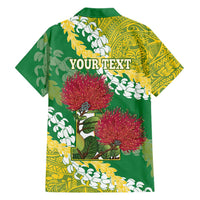 Personalized Leilehua Hawaii High School Family Matching Off Shoulder Maxi Dress and Hawaiian Shirt Puakenikeni Lei Hawaiian Pattern LT14 - Polynesian Pride