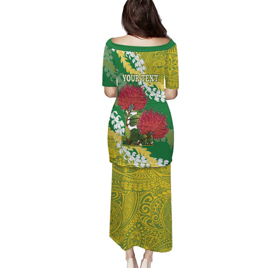 Personalized Leilehua Hawaii High School Family Matching Puletasi and Hawaiian Shirt Puakenikeni Lei Hawaiian Pattern LT14 - Polynesian Pride