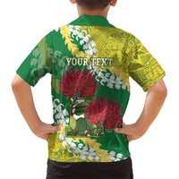 Personalized Leilehua Hawaii High School Family Matching Summer Maxi Dress and Hawaiian Shirt Puakenikeni Lei Hawaiian Pattern LT14 - Polynesian Pride