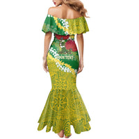 Personalized Leilehua Hawaii High School Mermaid Dress Puakenikeni Lei Hawaiian Pattern - Polynesian Pride