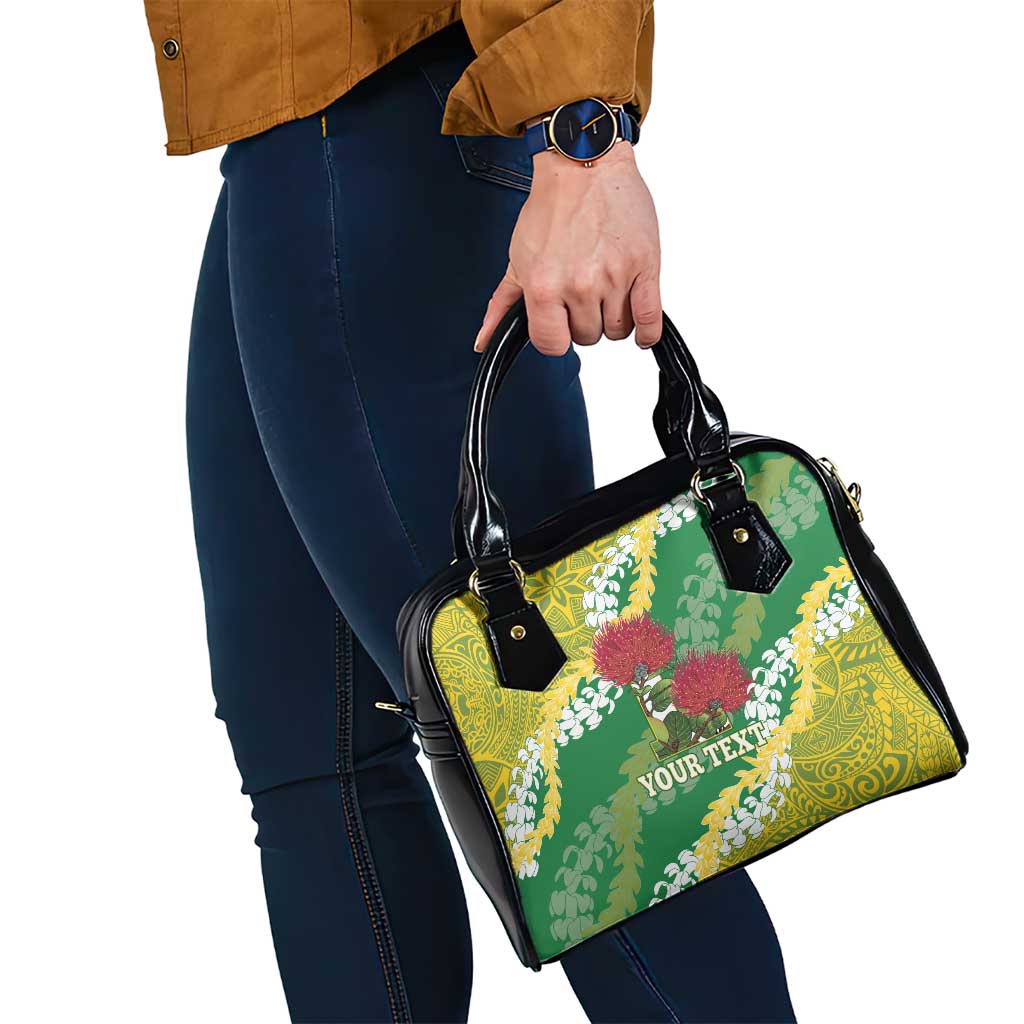 Personalized Leilehua Hawaii High School Shoulder Handbag Puakenikeni Lei Hawaiian Pattern - Polynesian Pride