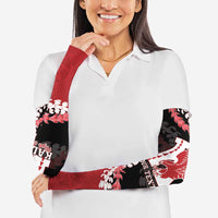 Personalized Kalani Hawaii High School Arm Sleeves Puakenikeni Lei Hawaiian Pattern - Polynesian Pride