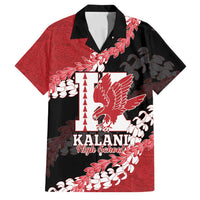 Personalized Kalani Hawaii High School Family Matching Long Sleeve Bodycon Dress and Hawaiian Shirt Puakenikeni Lei Hawaiian Pattern LT14 Dad's Shirt - Short Sleeve Red - Polynesian Pride
