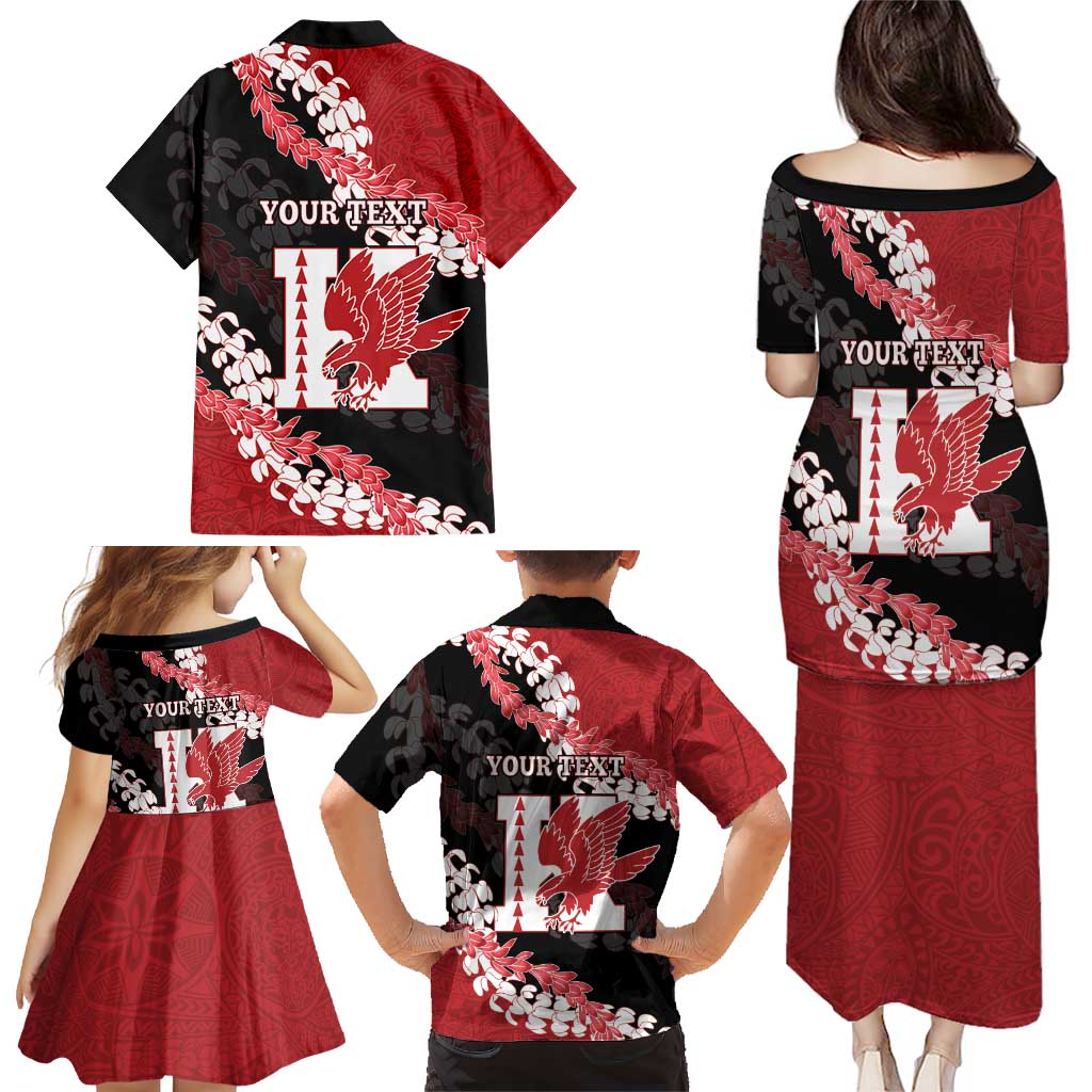 Personalized Kalani Hawaii High School Family Matching Puletasi and Hawaiian Shirt Puakenikeni Lei Hawaiian Pattern - Polynesian Pride