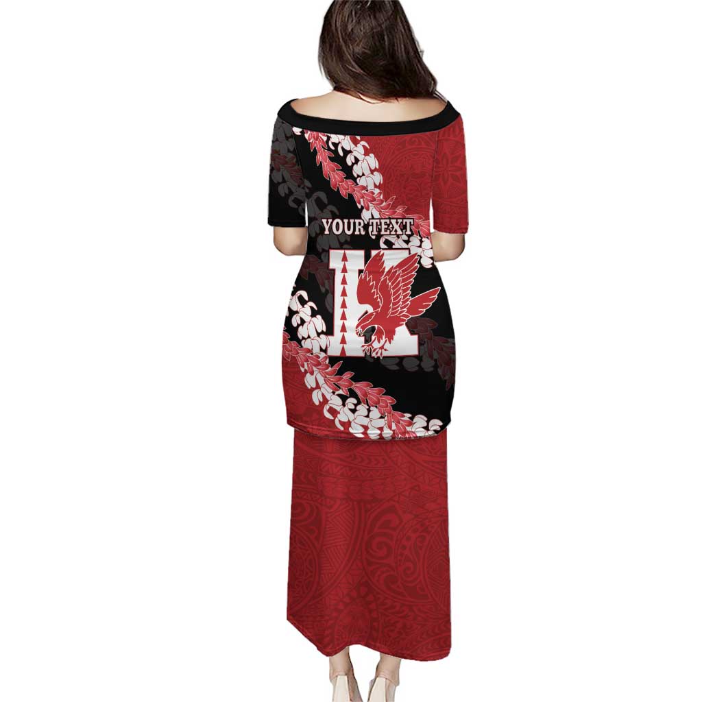 Personalized Kalani Hawaii High School Family Matching Puletasi and Hawaiian Shirt Puakenikeni Lei Hawaiian Pattern - Polynesian Pride